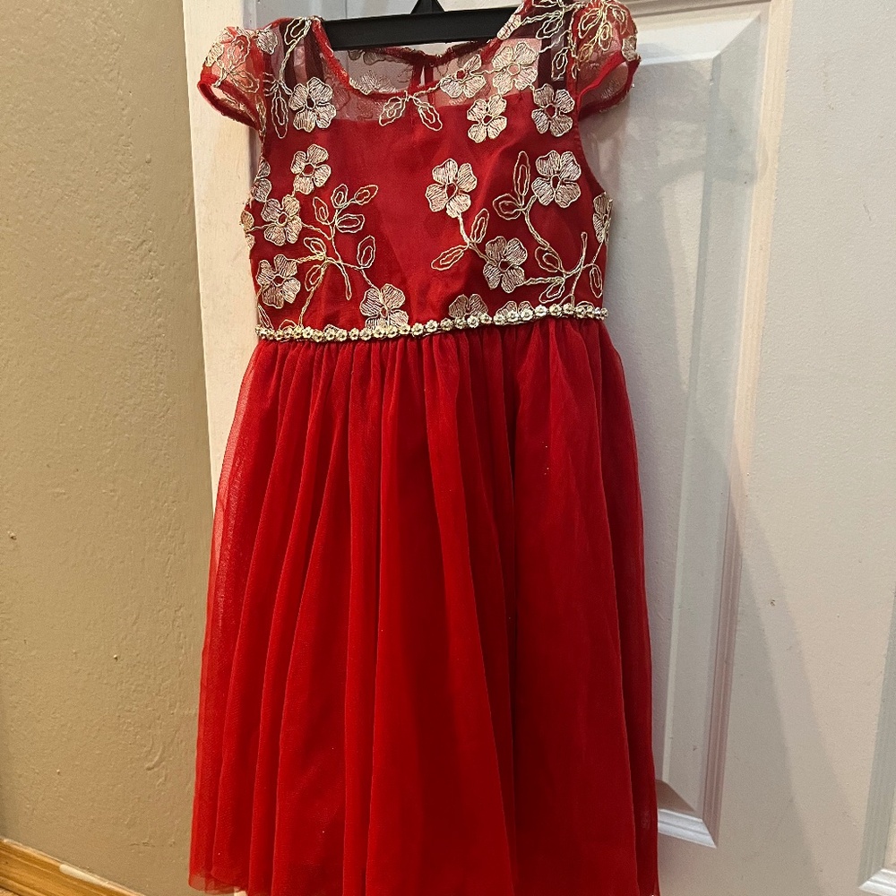 Red and Gold Formal Dress